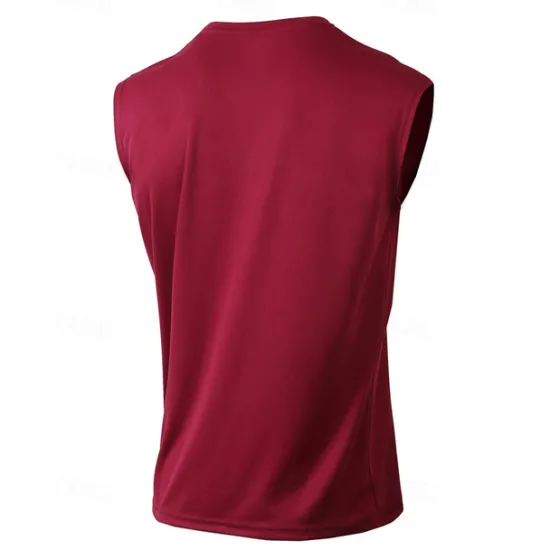 OUKU Men's Tank Top Vest Top Undershirt Sleeveless Shirt Sleeveless Crew Neck Summer Plain Fashion Designer Basic Vacation Street Going out Black White Wine Top Tee for Men