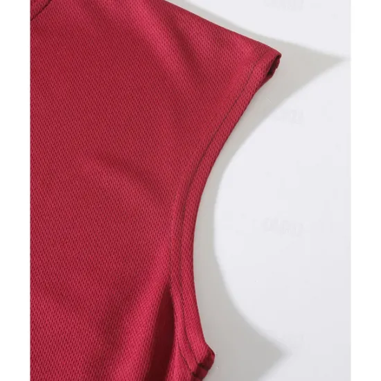 OUKU Men's Tank Top Vest Top Undershirt Sleeveless Shirt Sleeveless Crew Neck Summer Plain Fashion Designer Basic Vacation Street Going out Black White Wine Top Tee for Men