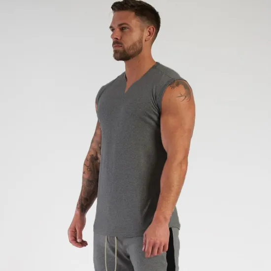 Hot OUKU Men's Tank Top Vest Top Undershirt Sleeveless Shirt Sleeveless V Neck Summer Plain Sports Fashion Lightweight Vacation Casual Holiday Black White Army Green Top Tee for Men