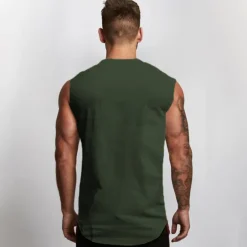 Hot OUKU Men's Tank Top Vest Top Undershirt Sleeveless Shirt Sleeveless V Neck Summer Plain Sports Fashion Lightweight Vacation Casual Holiday Black White Army Green Top Tee for Men