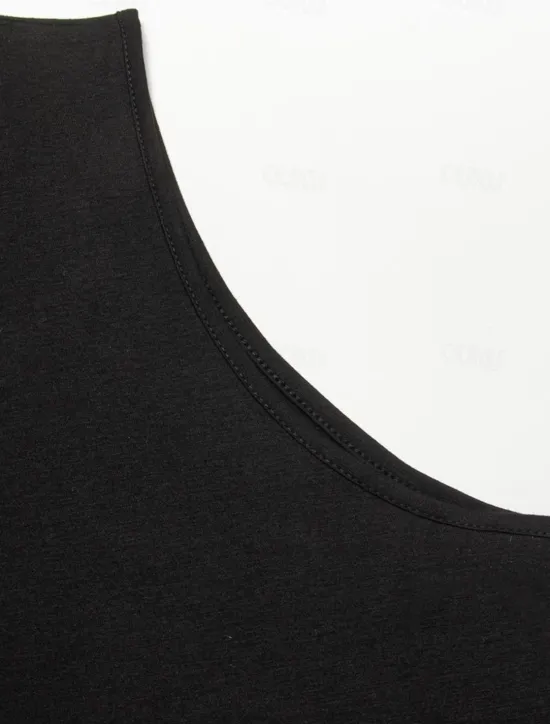 Best OUKU Men's Tank Top Vest Top Undershirt Sleeveless Shirt Sleeveless Deep U Summer Plain Fashion Designer Muscle Outdoor Going out Gym Black White Gray Top Tee for Men