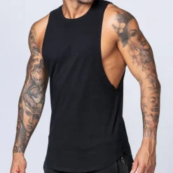 Clearance OUKU Men's Tank Top Vest Top Undershirt Sleeveless Crew Neck Summer Plain Stylish Classic Muscle Vacation Sport Daily Black White Wine Top Tee for Men