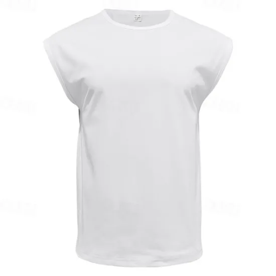 New OUKU Men's Tank Top Vest Top Undershirt Sleeveless Shirt Sleeveless Crew Neck Spring & Summer Plain Fashion Designer Basic Vacation Street Going out White Wine Dark Navy Top Tee for Men