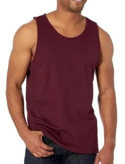 Best OUKU Men's Tank Top Vest Top Undershirt Sleeveless Shirt Sleeveless Crew Neck Summer Plain Fashion Streetwear Muscle Sports & Outdoor Athleisure Gym Black White Yellow Top Tee for Men