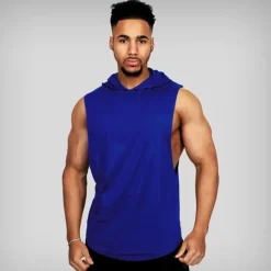 Online OUKU Men's Tank Top Vest Top Undershirt Sleeveless Shirt Sleeveless Hooded Summer Plain Sports Fashion Lightweight Vacation Casual Holiday Black White Blue Top Tee for Men