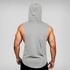 Online OUKU Men's Tank Top Vest Top Undershirt Sleeveless Shirt Sleeveless Hooded Summer Plain Sports Fashion Lightweight Vacation Casual Holiday Black White Blue Top Tee for Men