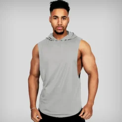 Online OUKU Men's Tank Top Vest Top Undershirt Sleeveless Shirt Sleeveless Hooded Summer Plain Sports Fashion Lightweight Vacation Casual Holiday Black White Blue Top Tee for Men