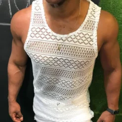 Sale OUKU Men's Tank Top Vest Top Undershirt Sleeveless Shirt Sleeveless Crew Neck Summer Solid Color Fashion Casual Breathable Outdoor Street Casual Black White Pink Top Tee for Men