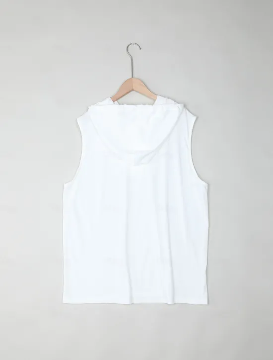 New OUKU Men's Tank Top Vest Top Undershirt Sleeveless Shirt Sleeveless Hooded Summer Plain Fashion Designer Muscle Outdoor Going out Gym Black White Yellow Top Tee for Men