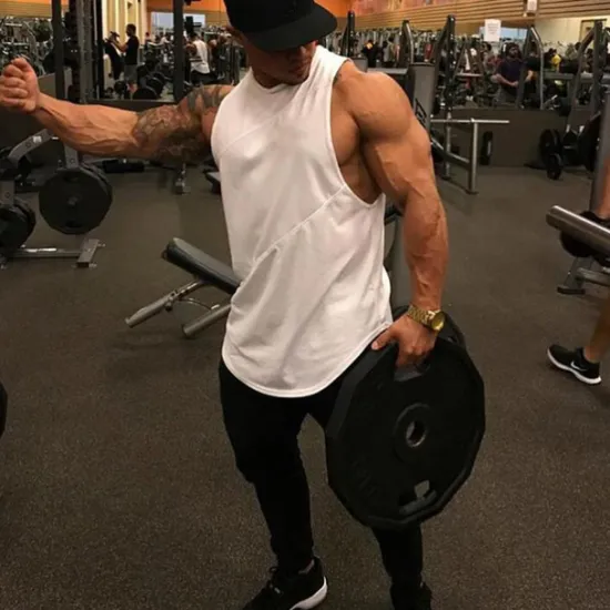 Outlet OUKU Men's Tank Top Vest Top Undershirt Sleeveless Shirt Sleeveless Crew Neck Summer Solid Color Color Block Sports Fashion Lightweight Patchwork Vacation Casual Daily Black-White Black White Top Tee for