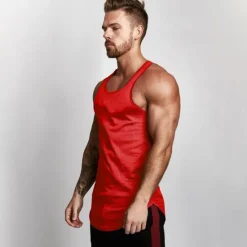 Outlet OUKU Men's Tank Top Vest Top Undershirt Sleeveless Shirt Sleeveless Crew Neck Summer Solid Color Sports Fashion Lightweight Vacation Casual Daily Black White Red Top Tee for Men