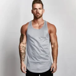 Outlet OUKU Men's Tank Top Vest Top Undershirt Sleeveless Shirt Sleeveless Crew Neck Summer Solid Color Sports Fashion Lightweight Vacation Casual Daily Black White Red Top Tee for Men