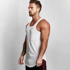 Outlet OUKU Men's Tank Top Vest Top Undershirt Sleeveless Shirt Sleeveless Crew Neck Summer Solid Color Sports Fashion Lightweight Vacation Casual Daily Black White Red Top Tee for Men