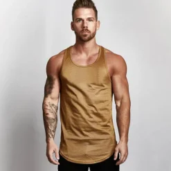 Outlet OUKU Men's Tank Top Vest Top Undershirt Sleeveless Shirt Sleeveless Crew Neck Summer Solid Color Sports Fashion Lightweight Vacation Casual Daily Black White Red Top Tee for Men