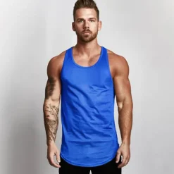 Outlet OUKU Men's Tank Top Vest Top Undershirt Sleeveless Shirt Sleeveless Crew Neck Summer Solid Color Sports Fashion Lightweight Vacation Casual Daily Black White Red Top Tee for Men