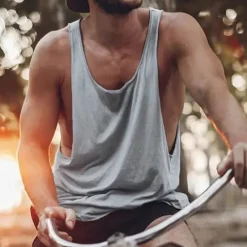 Online OUKU Men's Tank Top Vest Top Undershirt Sleeveless Shirt Sleeveless Crew Neck Summer Solid Color Simple Casual Comfortable Vacation Street Daily Black White Yellow Top Tee for Men