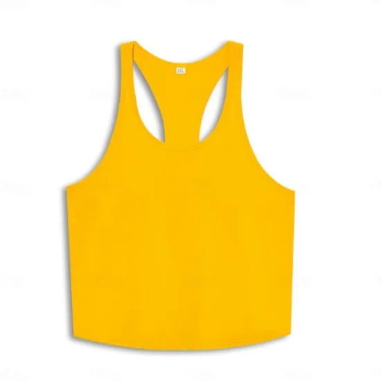Online OUKU Men's Tank Top Vest Top Undershirt Sleeveless Shirt Sleeveless Crew Neck Summer Solid Color Simple Casual Comfortable Vacation Street Daily Black White Yellow Top Tee for Men