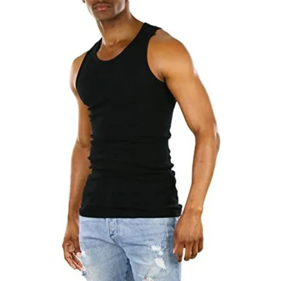 New OUKU Men's Tank Top Vest Top Undershirt Sleeveless Shirt Sleeveless Crew Neck Summer Plain Fashion Designer Muscle Athleisure Going out Gym Black Wine Blue Top Tee for Men
