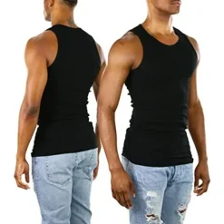 New OUKU Men's Tank Top Vest Top Undershirt Sleeveless Shirt Sleeveless Crew Neck Summer Plain Fashion Designer Muscle Athleisure Going out Gym Black Wine Blue Top Tee for Men