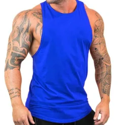 Best OUKU Men's Tank Top Vest Top Undershirt Sleeveless Crew Neck Summer Plain Fashion Muscle Workout Vacation Sport Daily Black White Blue Top Tee for Men