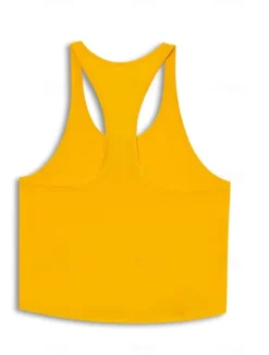 New OUKU Men's Tank Top Vest Top Undershirt Sleeveless Shirt Sleeveless Round Neck Solid Colored Muscle Sports Gym Black White Yellow Top Tee for Men