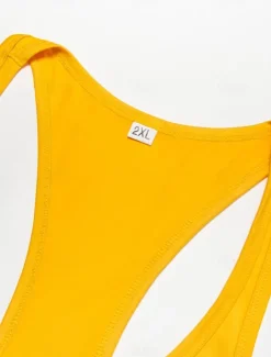 New OUKU Men's Tank Top Vest Top Undershirt Sleeveless Shirt Sleeveless Round Neck Solid Colored Muscle Sports Gym Black White Yellow Top Tee for Men