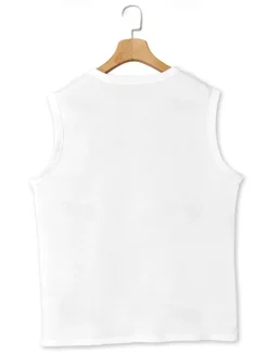 OUKU Men's Tank Top Vest Top Undershirt Sleeveless Shirt Sleeveless Henley Summer Plain Fashion Muscle Outdoor Going out Gym Black White Army Green Top Tee for Men