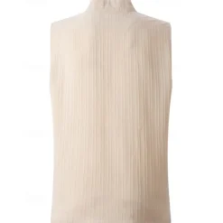 OUKU Men's Tank Top Vest Top Undershirt Sleeveless Shirt Sleeveless Standing Collar Summer Plain Fashion Designer Vacation Street Going out Black White Red Top Tee for Men