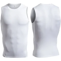 Discount OUKU Men's Tank Top Vest Top Undershirt Sleeveless Shirt Sleeveless Crew Neck Summer Plain Fashion Soak Off Muscle Outdoor Going out Gym Black White Red Top Tee for Men