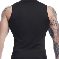 Discount OUKU Men's Tank Top Vest Top Undershirt Sleeveless Shirt Sleeveless Crew Neck Summer Plain Fashion Soak Off Muscle Outdoor Going out Gym Black White Red Top Tee for Men