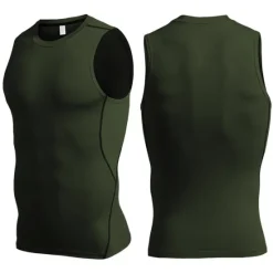 Discount OUKU Men's Tank Top Vest Top Undershirt Sleeveless Shirt Sleeveless Crew Neck Summer Plain Fashion Soak Off Muscle Outdoor Going out Gym Black White Red Top Tee for Men