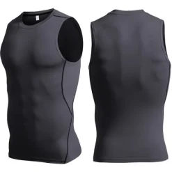Discount OUKU Men's Tank Top Vest Top Undershirt Sleeveless Shirt Sleeveless Crew Neck Summer Plain Fashion Soak Off Muscle Outdoor Going out Gym Black White Red Top Tee for Men