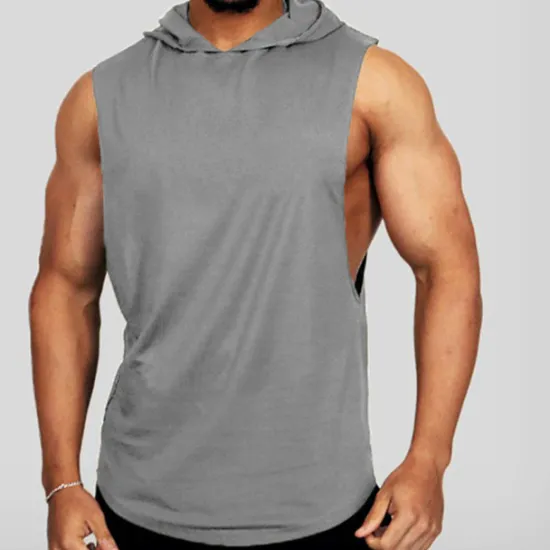 Online OUKU Men's Tank Top Vest Top Undershirt Sleeveless Hoodie Sleeveless Hooded Summer Plain Fashion Classic Casual Vacation Sport Daily Black White Red Top Tee for Men