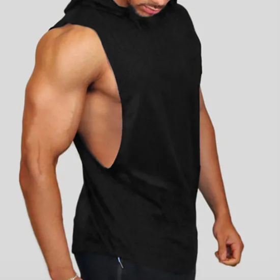 Online OUKU Men's Tank Top Vest Top Undershirt Sleeveless Hoodie Sleeveless Hooded Summer Plain Fashion Classic Casual Vacation Sport Daily Black White Red Top Tee for Men