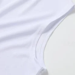 Online OUKU Men's Tank Top Vest Top Undershirt Sleeveless Shirt Sleeveless Crewneck Summer Plain Fashion Designer Vacation Street Going out White Light Green Pink Top Tee for Men