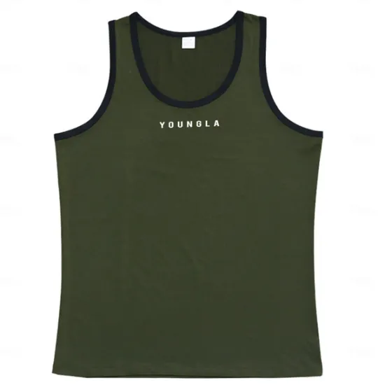 Outlet OUKU Men's Tank Top Vest Top Undershirt Sleeveless Shirt Sleeveless U Neck Summer Quotes & Sayings Fashion Designer Vacation Street Going out Black White Red Top Tee for Men