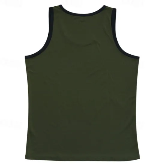 Outlet OUKU Men's Tank Top Vest Top Undershirt Sleeveless Shirt Sleeveless U Neck Summer Quotes & Sayings Fashion Designer Vacation Street Going out Black White Red Top Tee for Men