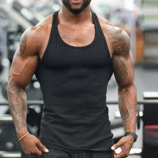 Sale OUKU Men's Tank Top Vest Top Undershirt Sleeveless Shirt Sleeveless U Neck Summer Plain Fashion Designer Basic Vacation Street Going out Black White Top Tee for Men