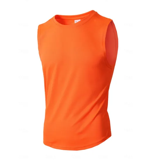 Sale OUKU Men's Tank Top Vest Undershirt Sleeveless Shirt Sleeveless Round Neck Crewneck Summer Plain Fashion Classic Casual Mesh Street Casual Sports Black White Light Green Top Tee for Men