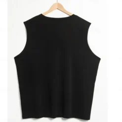 Clearance OUKU Men's Tank Top Vest Undershirt Sleeveless Shirt Sleeveless V Neck Summer Plain Fashion Classic Comfortable Street Casual Sports Black White Royal Blue Top Tee for Men