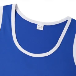 Online OUKU Men's Tank Top Vest Undershirt Sleeveless Shirt Sleeveless Round Neck Summer Solid Color Plain Athletic Color Block Street Casual Sports Black White Wine Top Tee for Men