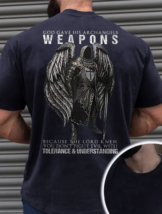 New OUKU Men's Templar Cross Graphic Prints Old People T Shirt Graphic Tee Cotton Short Sleeves Graphic Shirt Black Navy Blue Green Comfortable Tee Vacation Street Fashion Designer Clothing