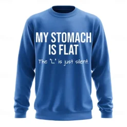 Best OUKU Men's Text Funny Slang Sweatshirt Fashion Daily Long Sleeve Crew Neck Black White Crewneck 3D All Seasons Designer