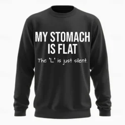 Best OUKU Men's Text Funny Slang Sweatshirt Fashion Daily Long Sleeve Crew Neck Black White Crewneck 3D All Seasons Designer