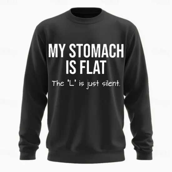 Best OUKU Men's Text Funny Slang Sweatshirt Fashion Daily Long Sleeve Crew Neck Black White Crewneck 3D All Seasons Designer