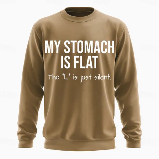 Best OUKU Men's Text Funny Slang Sweatshirt Fashion Daily Long Sleeve Crew Neck Black White Crewneck 3D All Seasons Designer