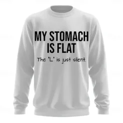 Best OUKU Men's Text Funny Slang Sweatshirt Fashion Daily Long Sleeve Crew Neck Black White Crewneck 3D All Seasons Designer