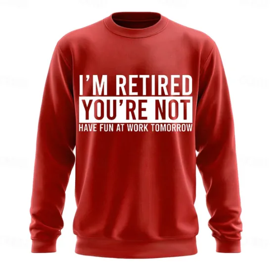 New OUKU Men's Text Funny Slang Sweatshirt Fashion Daily Long Sleeve Crew Neck Black White Crewneck 3D All Seasons Designer
