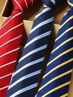Hot OUKU Men's Ties Classic Stripes and Plaid Formal Evening Date Party & Evening