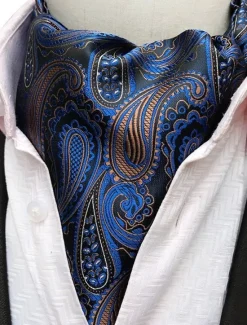 Discount OUKU Men's Ties Cravat Ascot Mixed Color Plaid / Striped / Chevron / Round Daily Wear Festival